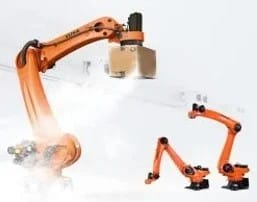 Dette billede illustrere Palleteringsrobotar