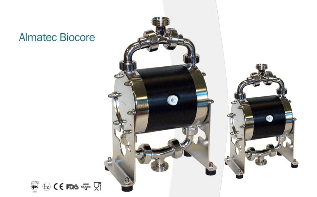 Dette billede illustrere AxFlow – Almatec Biocore för hygieniska och sterila applikationer