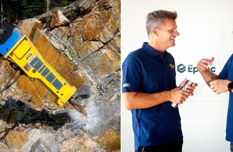 CEJN TLX ingår i Fredsunds standardslangpaket till Epiroc’s hydraulhammare