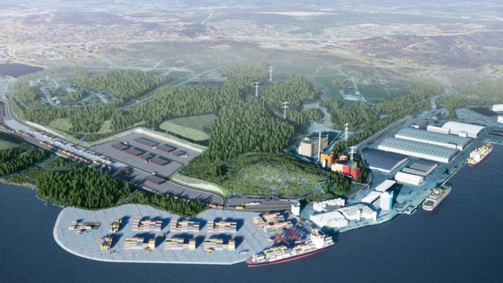 Dette billede illustrere Sundsvall bygger logistikpark i Tunadalshamnen