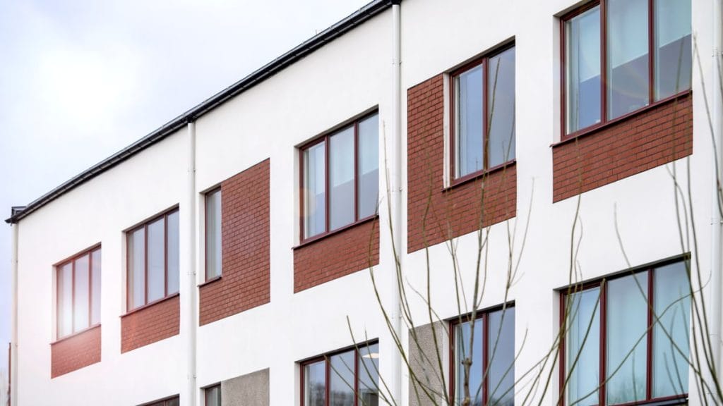 Dette billede illustrere Byttorpsskolan i Borås – Först med weber design bricks