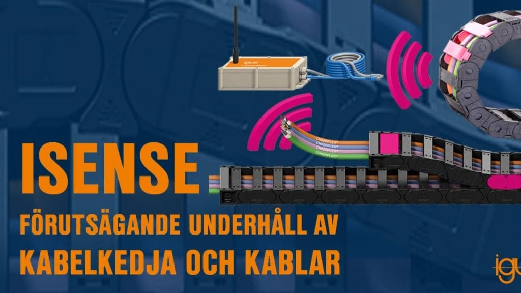 Dette billede illustrere Isense förutsägande underhåll av kabelkedja och kablar