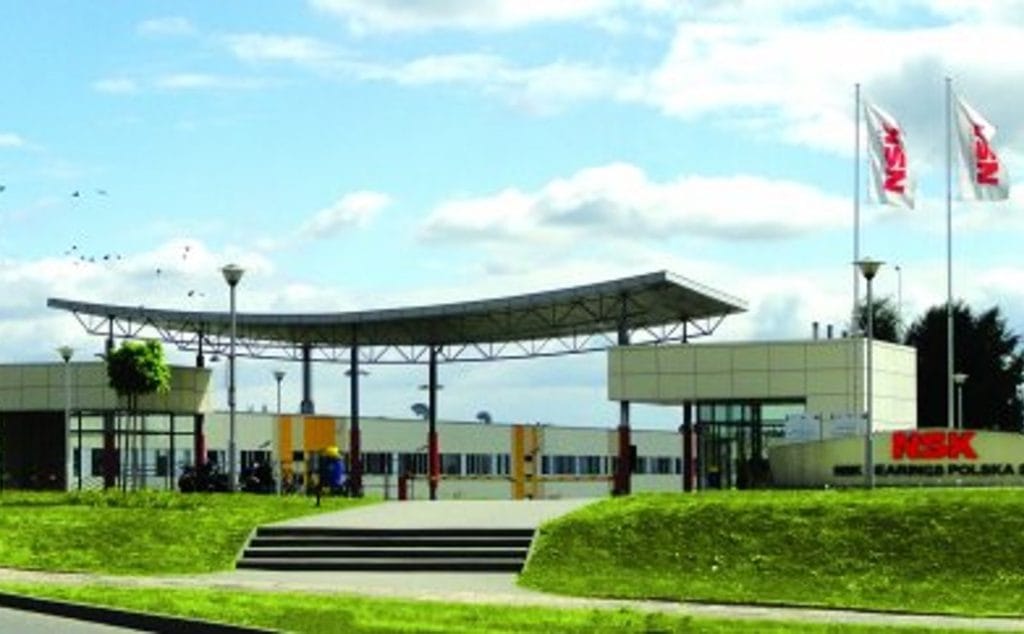 Dette billede illustrere NSK:s fem europeiska produktionsanläggningar drivs nu med grön el