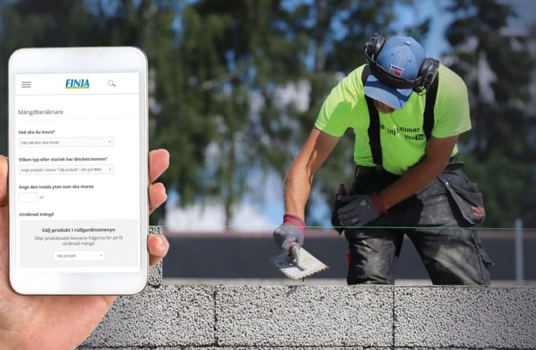Finja Betong lanserar enkel digital mängdberäkning av murbruk