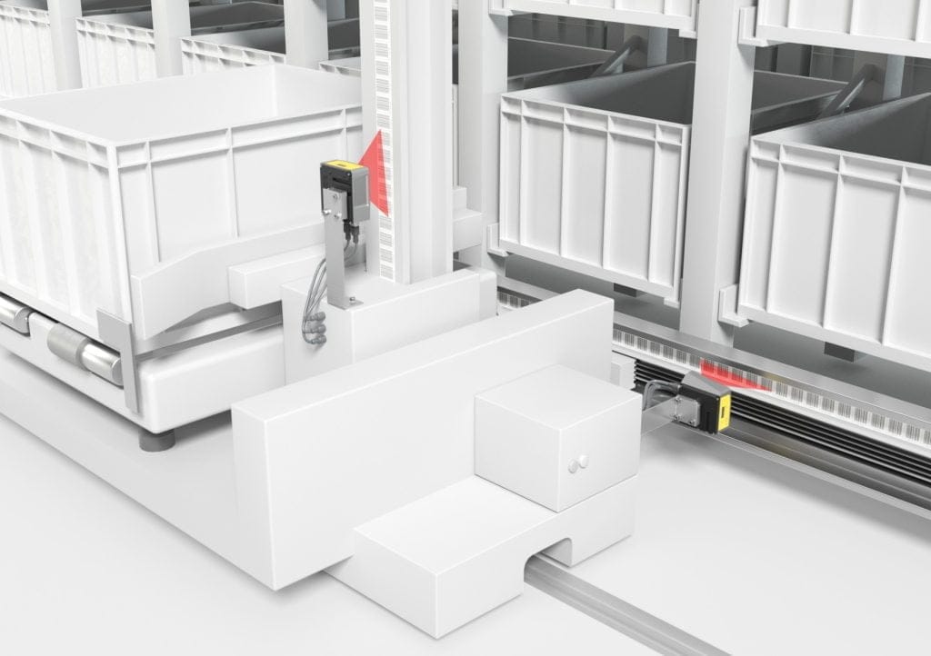 Dette billede illustrere Leuze – Säker positionsdetektering med endast en sensor