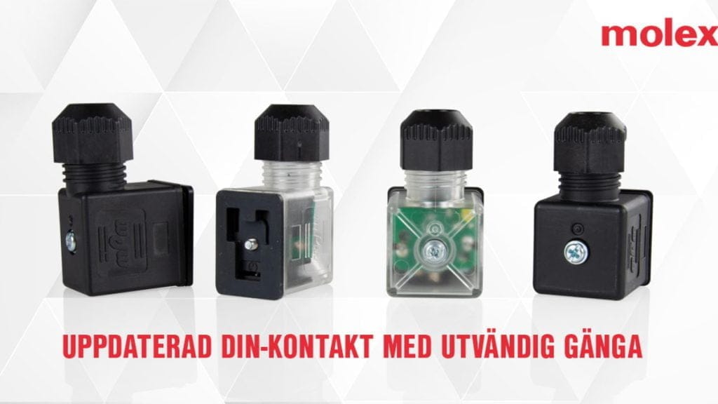 Dette billede illustrere MOLEX UPPDATERAR DIN-KONTAKTEN