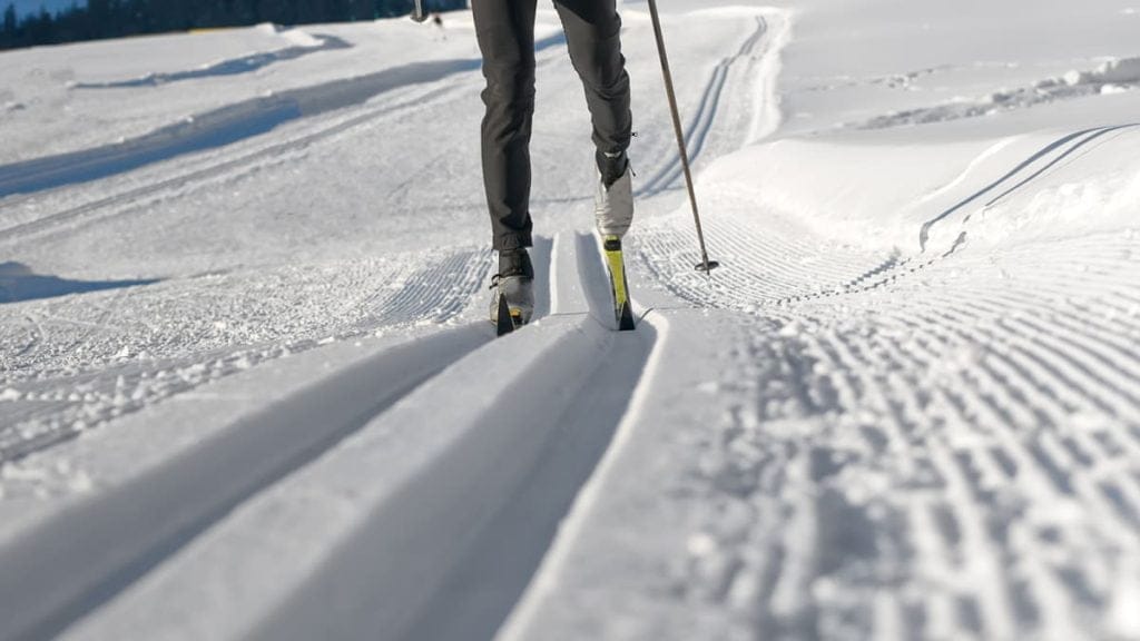 Dette billede illustrere Uppkopplade skidspår