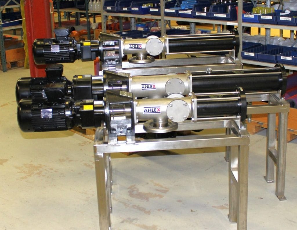 Dette billede illustrere MAF PUMP AB – KUND ANPASSADE AHLEX EXCENTERSKRUVPUMPAR