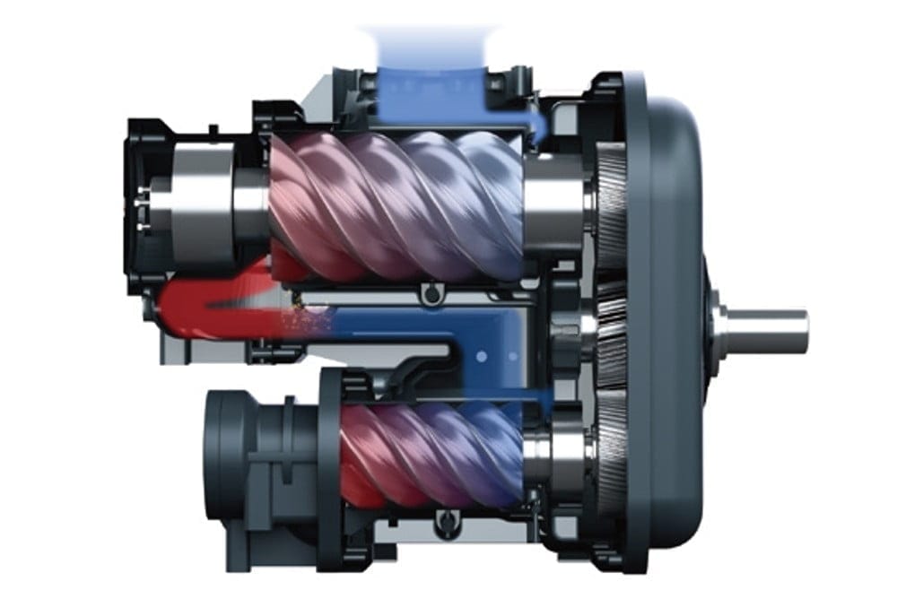 Dette billede illustrere ALMiG Skruvkompressor V-Drive T