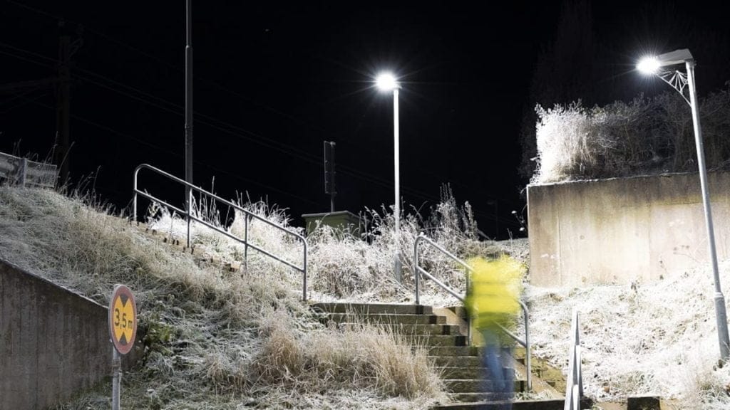 Dette billede illustrere Ökad trygghet i Kumla med ny belysning