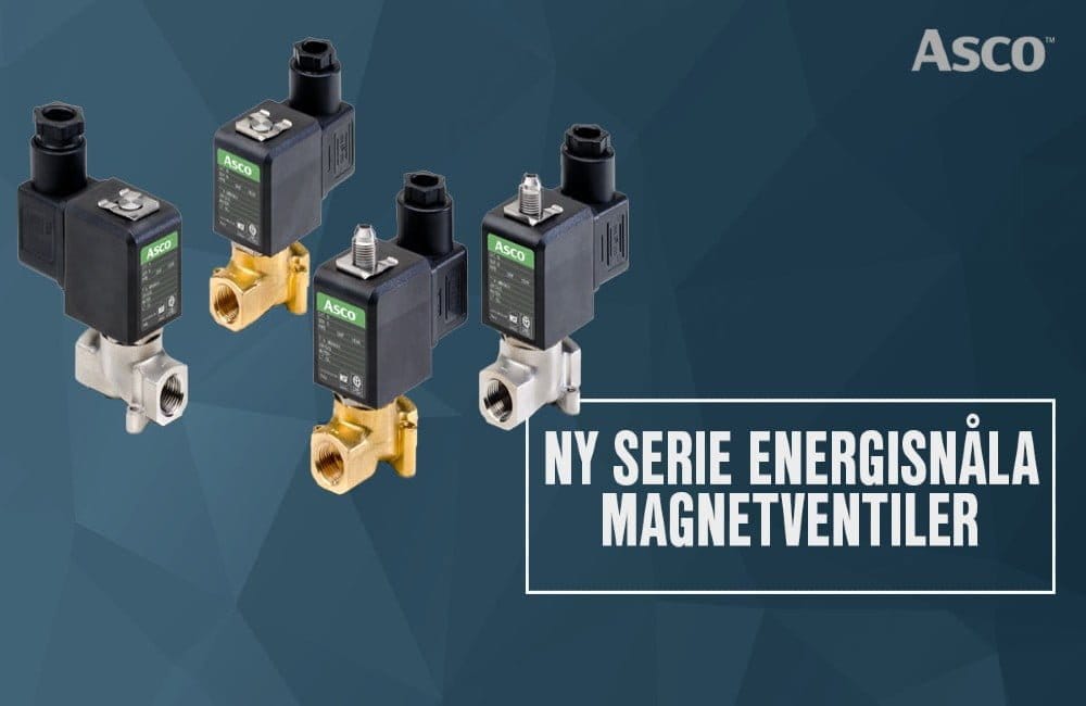 Dette billede illustrere Ny serie energisnåla magnetventiler från ASCO