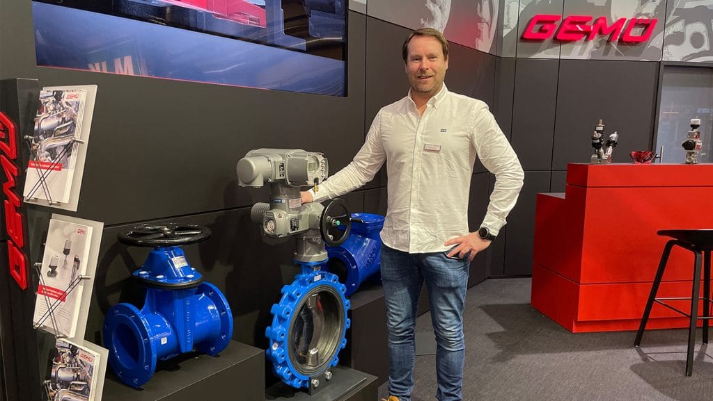 Dette billede illustrere Gemü satsade nytt och lyfte på VA-mässan