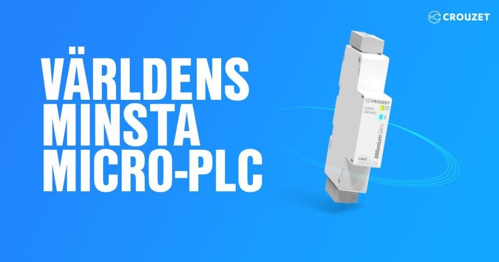 Dette billede illustrere MILLENIUM SLIM – VÄRLDENS MINSTA MICRO-PLC