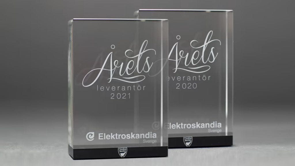 Dette billede illustrere EBECO och REKA Kabel – vinnare av Elektroskandias utmärkelse ”Årets leverantör”