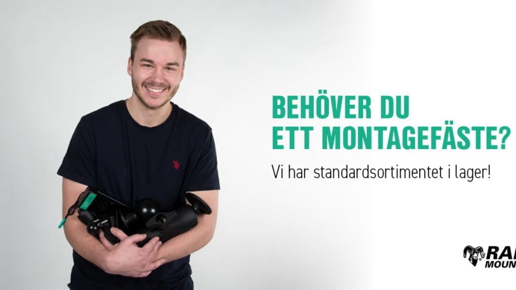 Dette billede illustrere RAM MOUNTS – BRA STANDARDSORTIMENT I LAGER