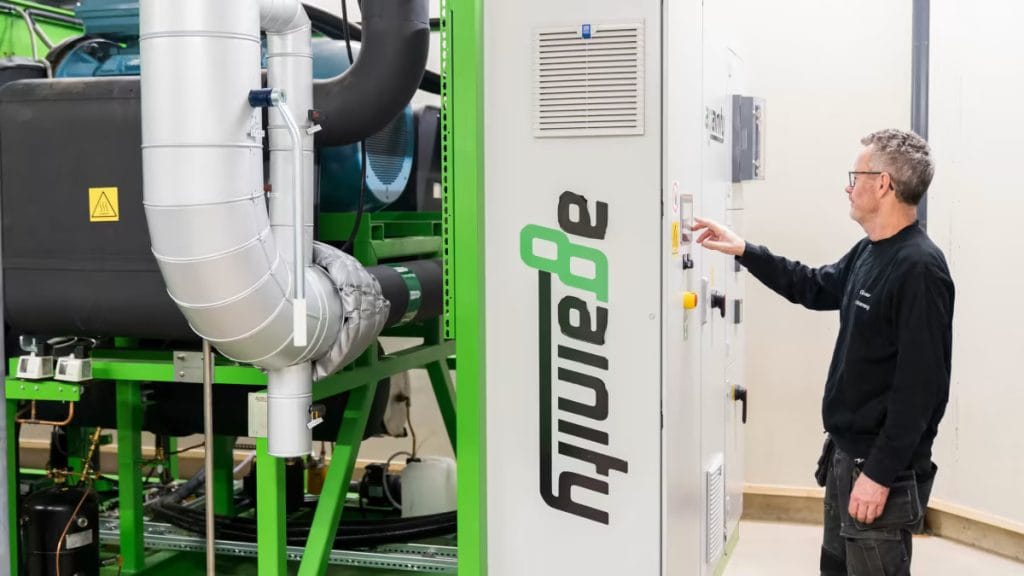 Dette billede illustrere Fjärrvärmen i Svenljunga nu igång att tillverka grön el