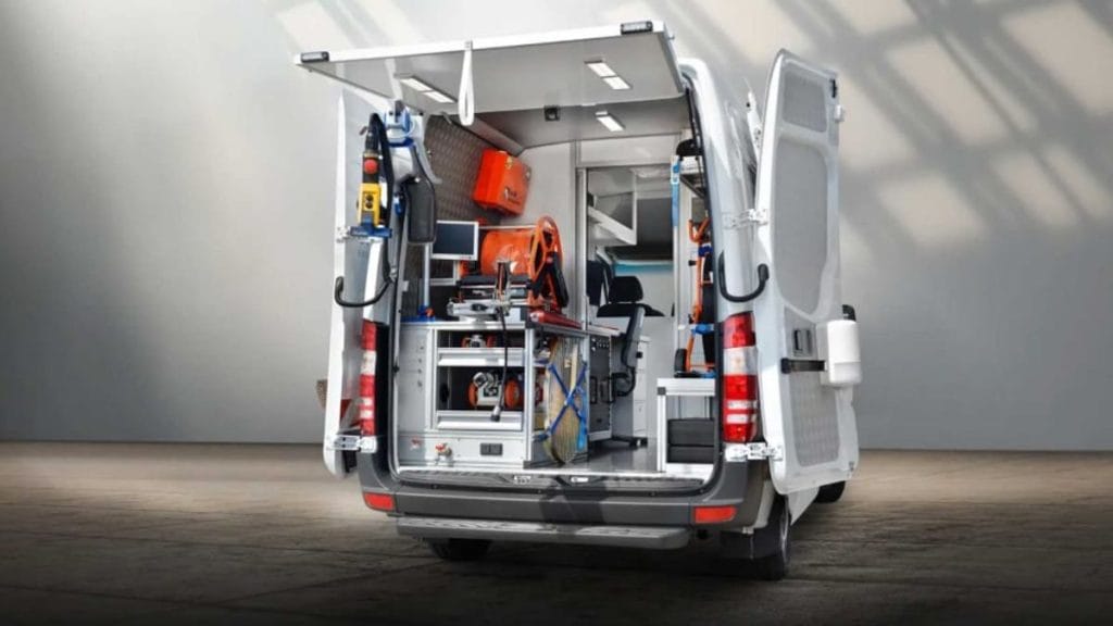 Dette billede illustrere Expansiva Sweves vill visa musklerna på VA-mässan