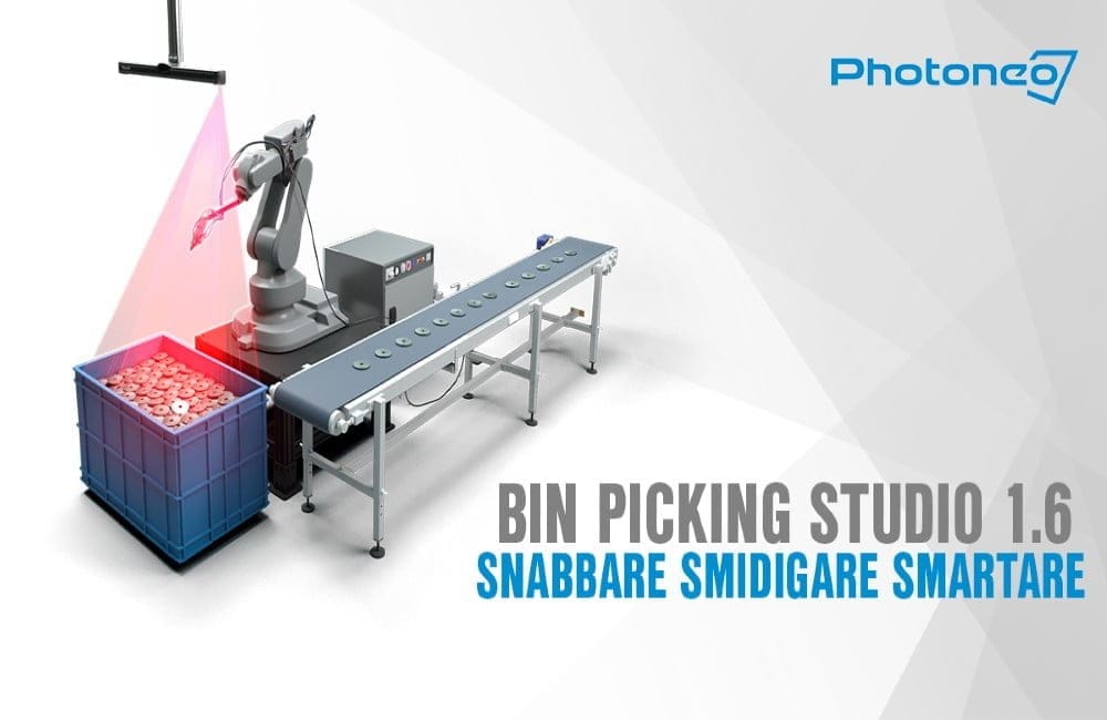 Dette billede illustrere Photoneo uppdaterar mjukvarav bin picking studio