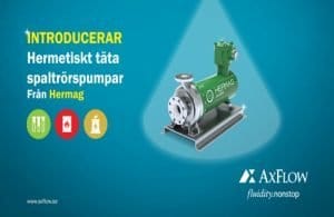 Dette billede illustrere AxFlow introducerar spaltrörspumpar från Hermag Pumps