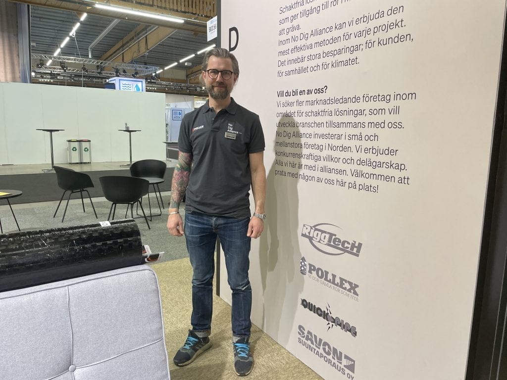 Dette billede illustrere No Dig Alliance lanserade nytt schaktfritt koncept på VA-mässan