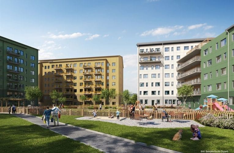 Betongstomme från K-Prefab till flerfamiljshus och vårdboende Norra Djäknen Uppsala