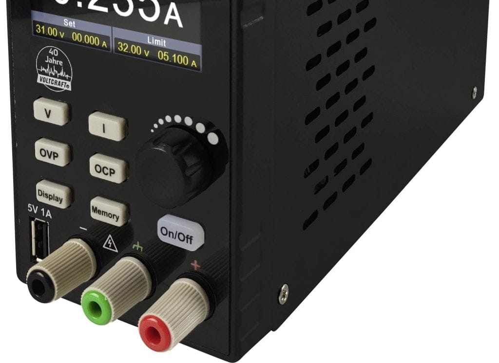 Dette billede illustrere Voltcraft presenterar nytt laboratorienätaggregat