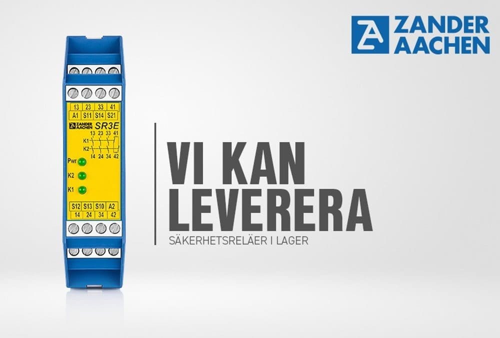Dette billede illustrere Säkerhetsreläer i lager