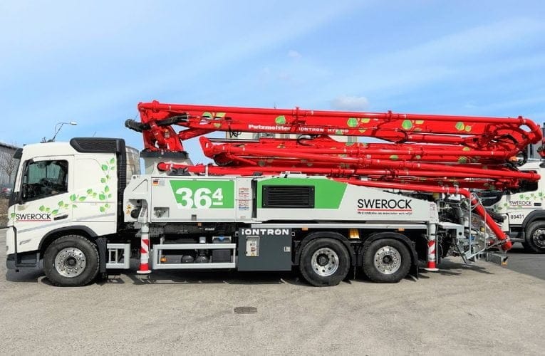 Swerock är först i världen med 12 eldrivna betongpumpar