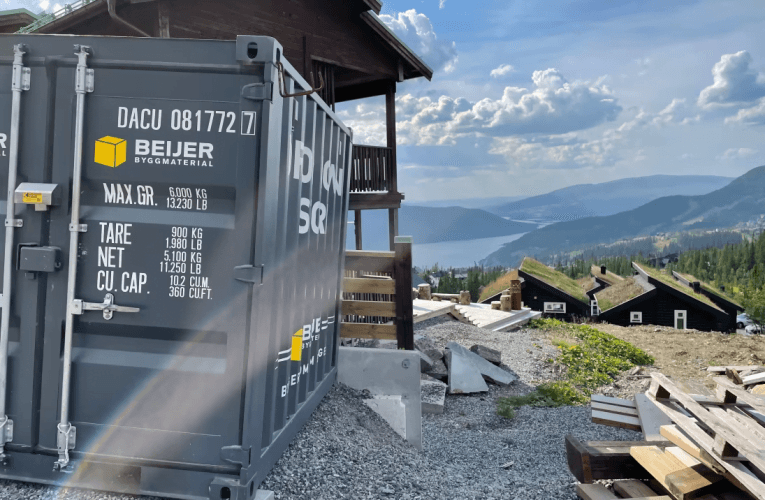 Lagerbutikcontainer för Beijer Byggmaterial – med bygglagercontainrar ökar säkerhet och effektivitet på bygget