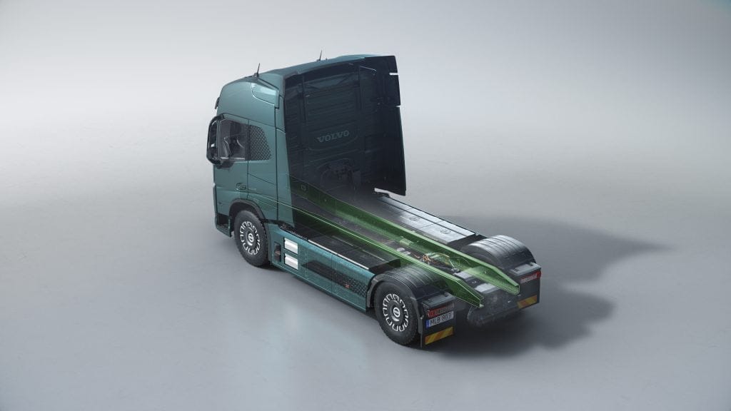 Dette billede illustrere SSAB levererar fossilfritt stål till Volvo Lastvagnar