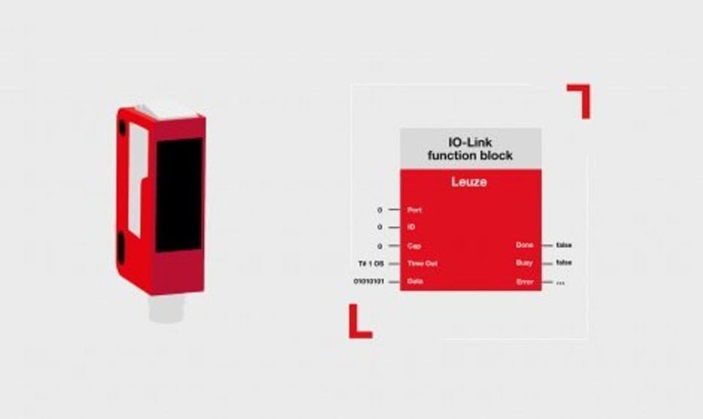Dette billede illustrere I/O-link med färdiga funktionsblock