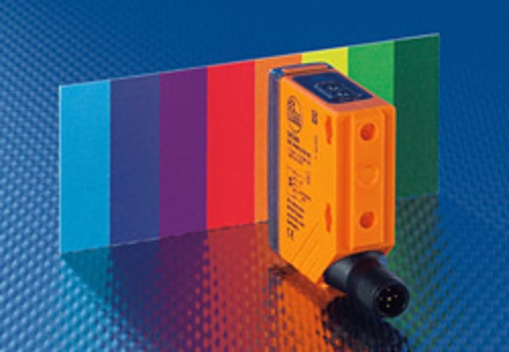 Dette billede illustrere ifm electronic – Högupplöst färgsensor (Färggivare)