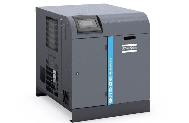 Atlas Copco introducerar FD VSD 100-300, nya varvtalstyrda kyltorkar med tvåsiffriga energibesparingar