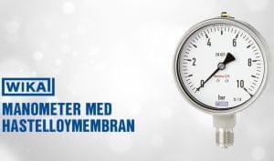 Dette billede illustrere OEM – Manometer med hastelloymembran från WIKA