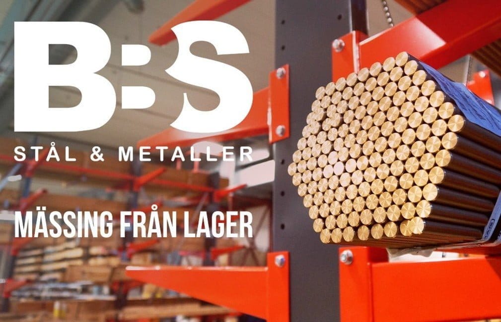 Dette billede illustrere B.B.S. i Halmstad – Mässing från lager