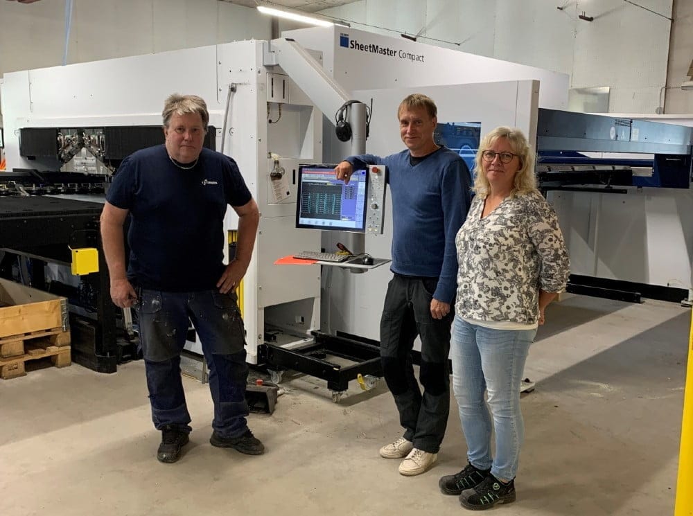 Dette billede illustrere TRUMF Maskin – Fullt automatiserat och platsbesparande maskinkoncept