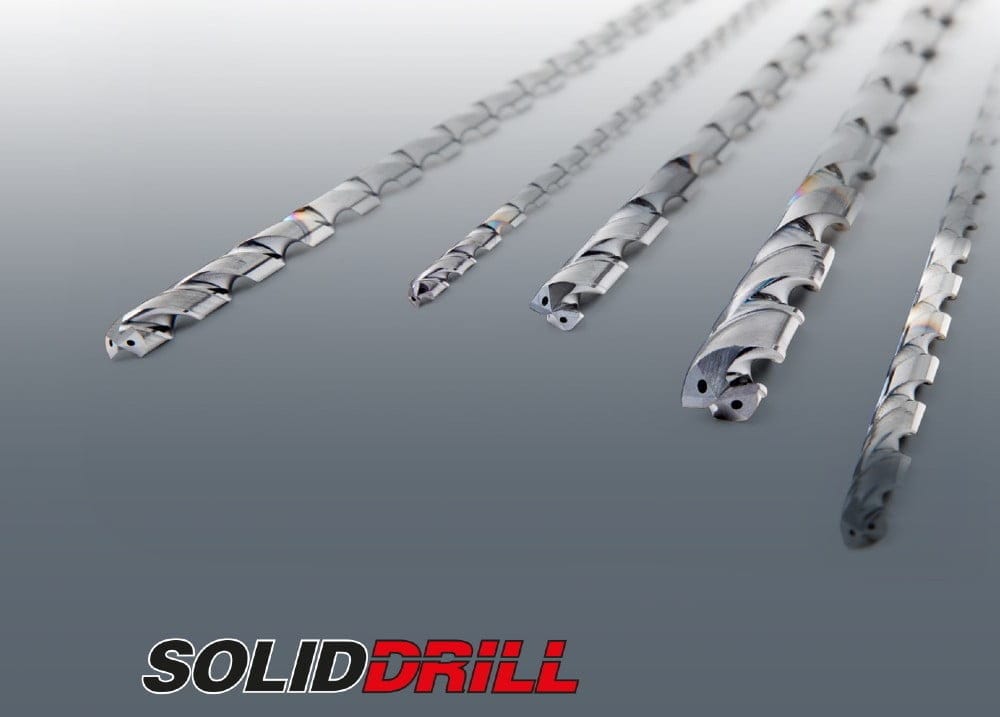 Dette billede illustrere ISCAR SOLIDDRILL – nya lösningar för djupare och rakare hål