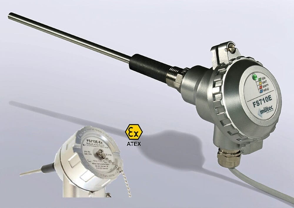 Dette billede illustrere PAAB flödesvakter för damm-/filterövervakning