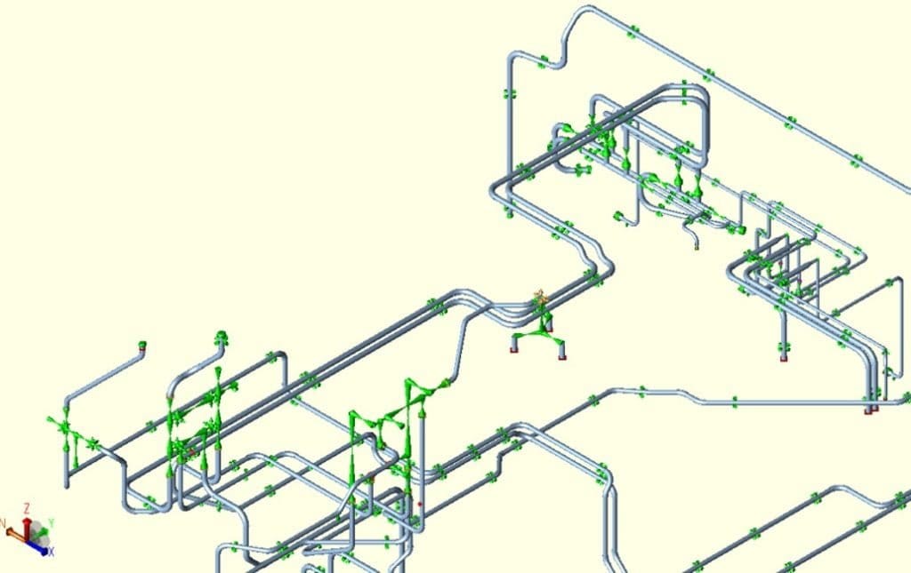 Dette billede illustrere Hexagon Metrology – Framgång för ett teknikprojekt med hjälp av CAESAR II®