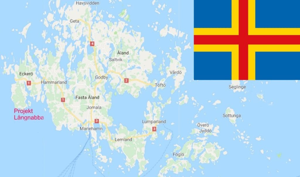 Dette billede illustrere Prysmian kablar Långnabba vindpark på Åland