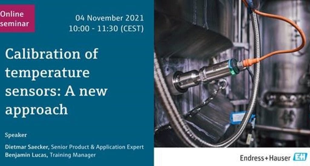 Dette billede illustrere Endress+Hauser – Inbjudan Online seminarium – kalibrering av temperaturgivare
