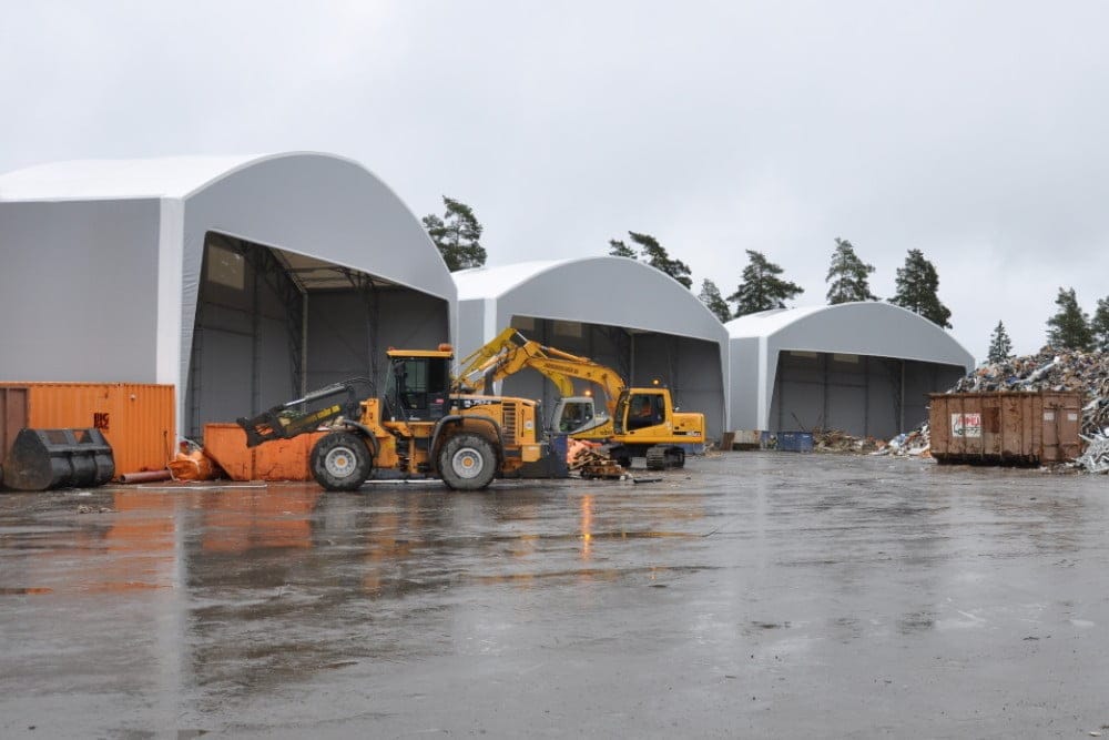 Dette billede illustrere PMH – Kostnadseffektiv lagringsyta för återvinning