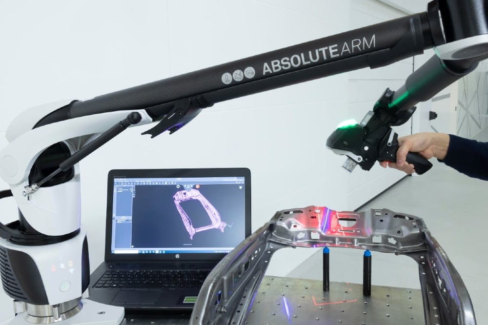 Dette billede illustrere Hexagon Metrology – Extra skydd med världens första IP54-klassade mätarm