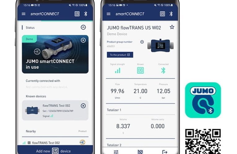 JUMO presenterar nytt Bluetooth-app