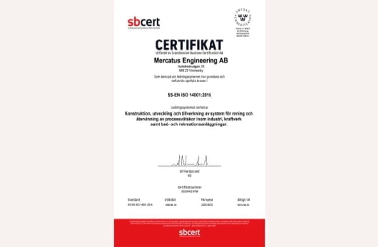 Mercatus – Miljörevision ISO 14001