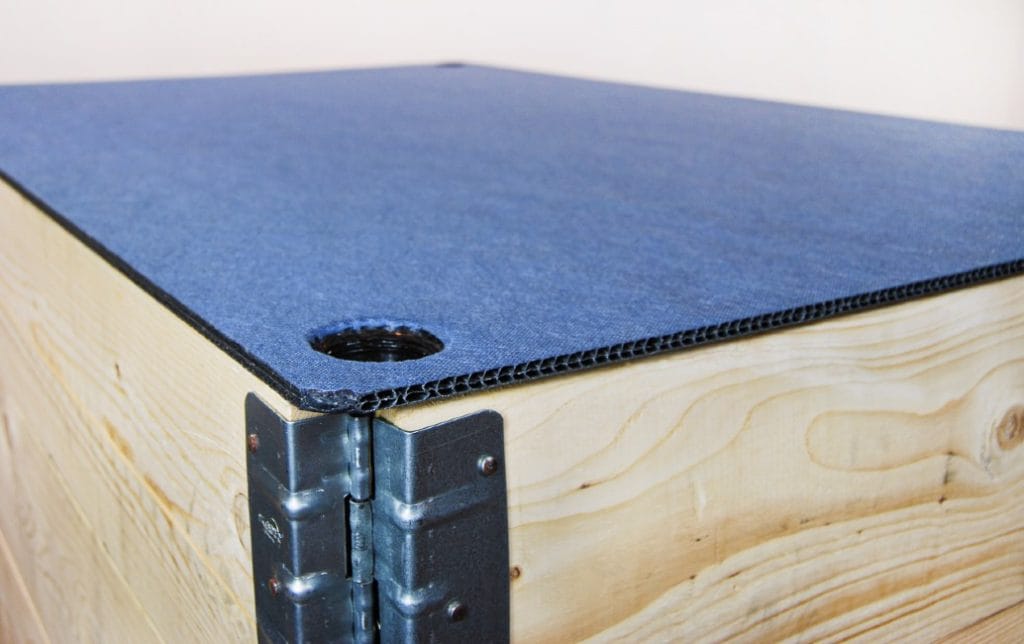 Dette billede illustrere Wellplast – Klimatsmarta pallock ger vinster i hela logistikkedjan