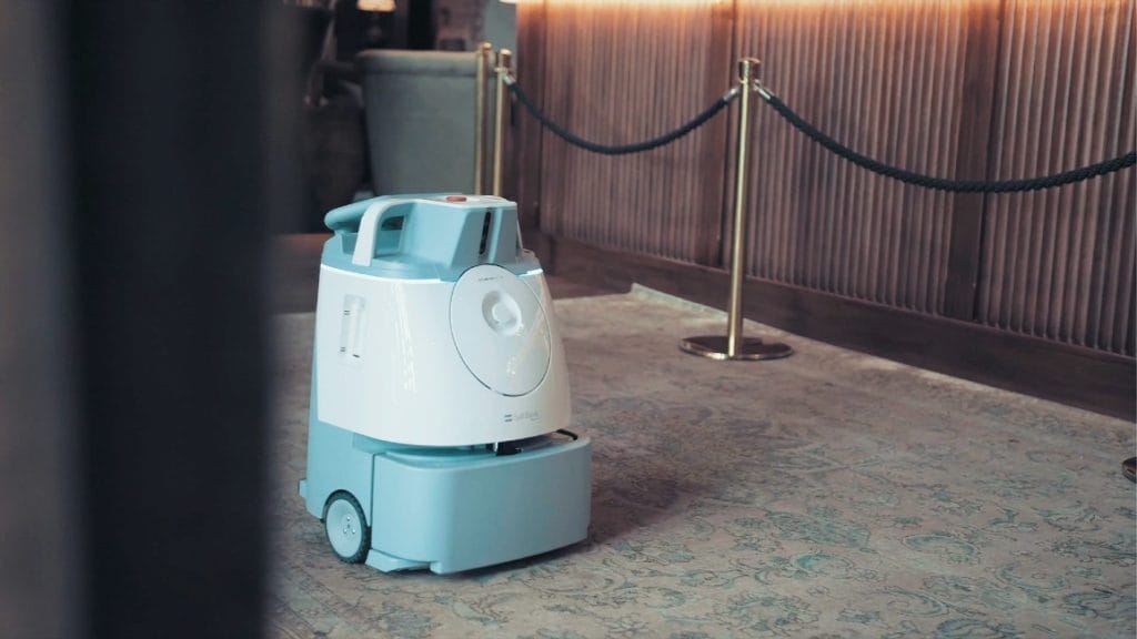 Dette billede illustrere OrboTech – Whiz världsledande inom autonom städning