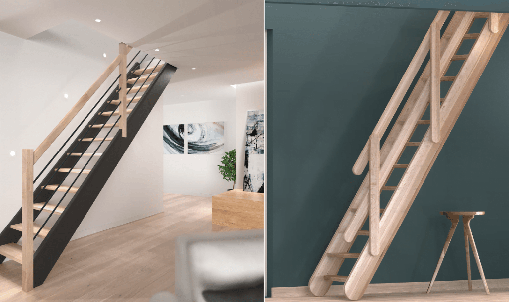 Dette billede illustrere Nya hållbara trätrappor från DOLLE Nordic