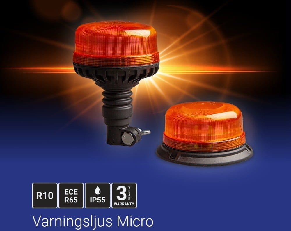 Dette billede illustrere HBA – Micro varningsljus tål tuffa miljöer