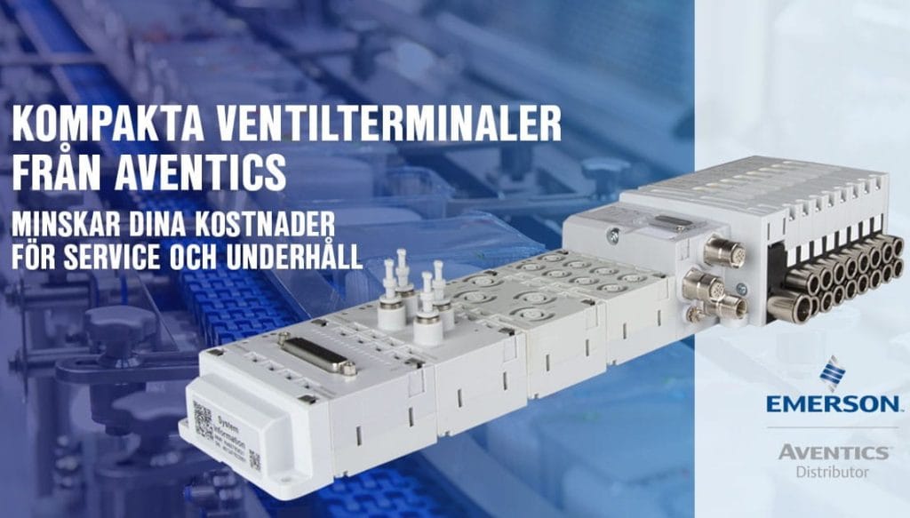Dette billede illustrere 3 fördelar med kompakta ventilterminaler från Aventics